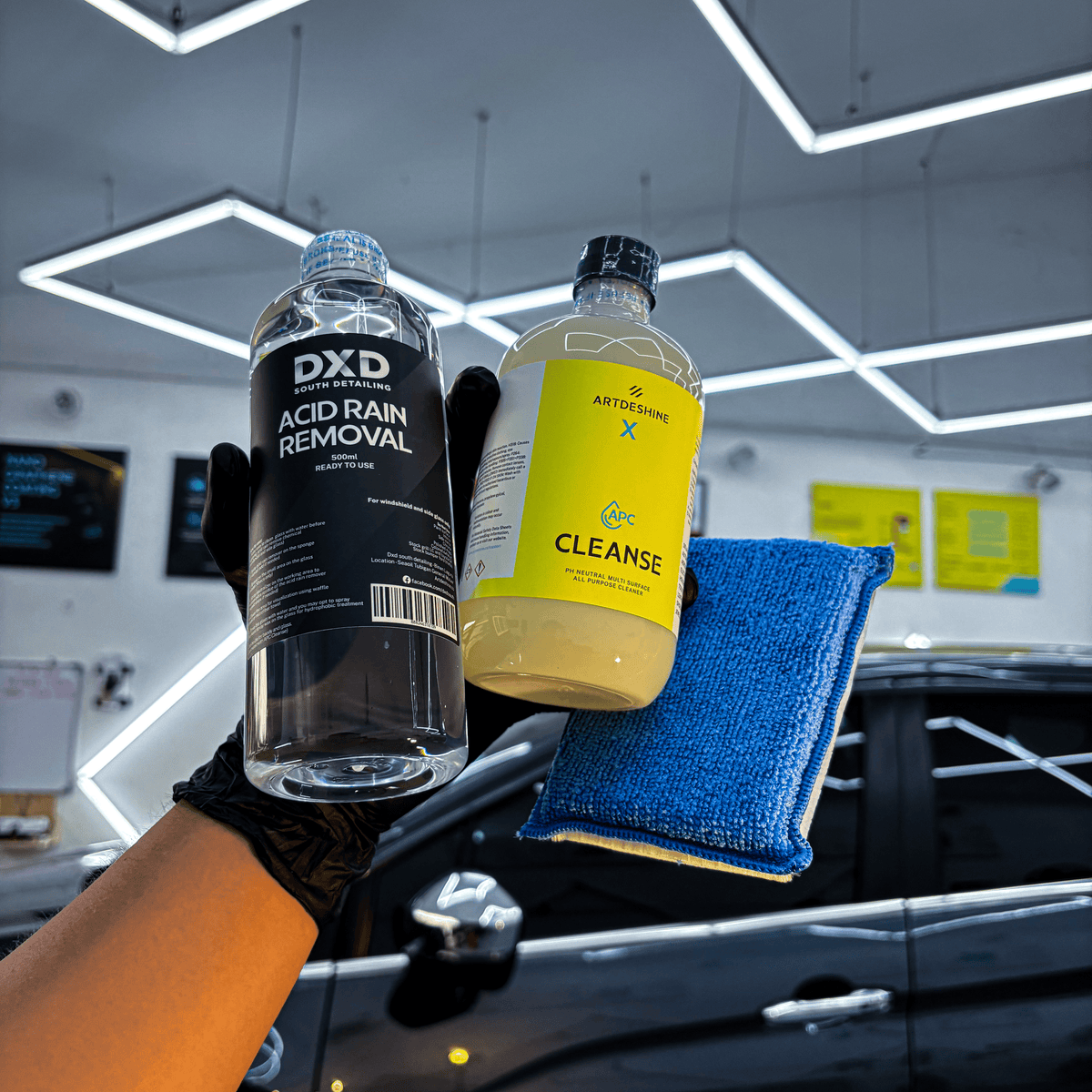 Acid Rain Remover (500ml) + APC Cleanse (500ml) w/ Scrubber