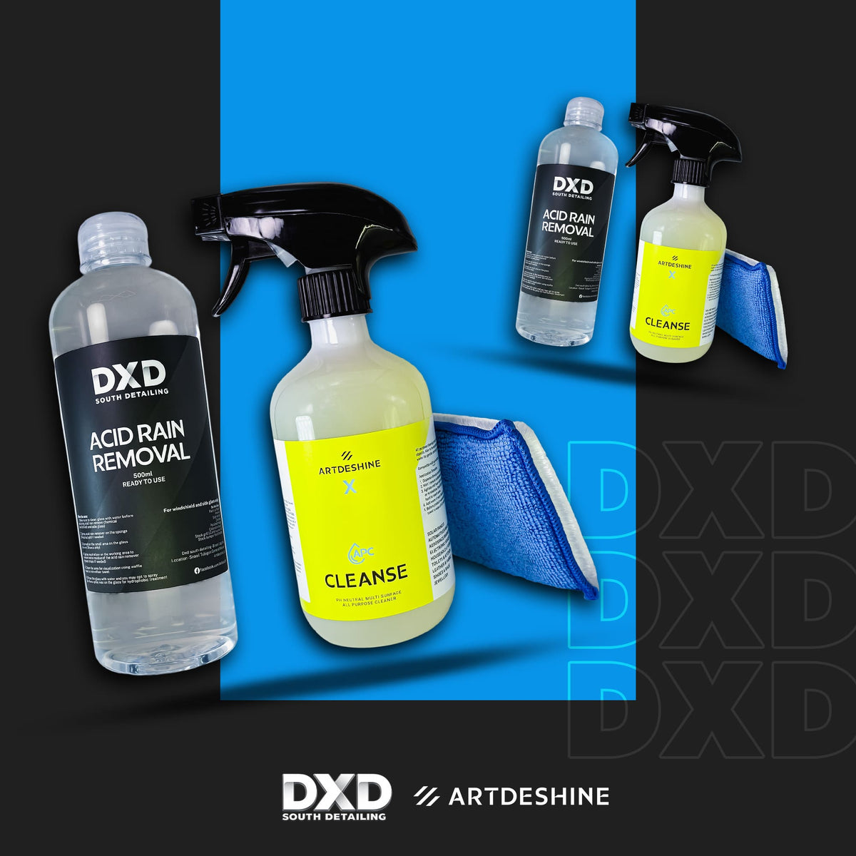 Acid Rain Remover (500ml) + APC Cleanse (500ml) w/ Scrubber