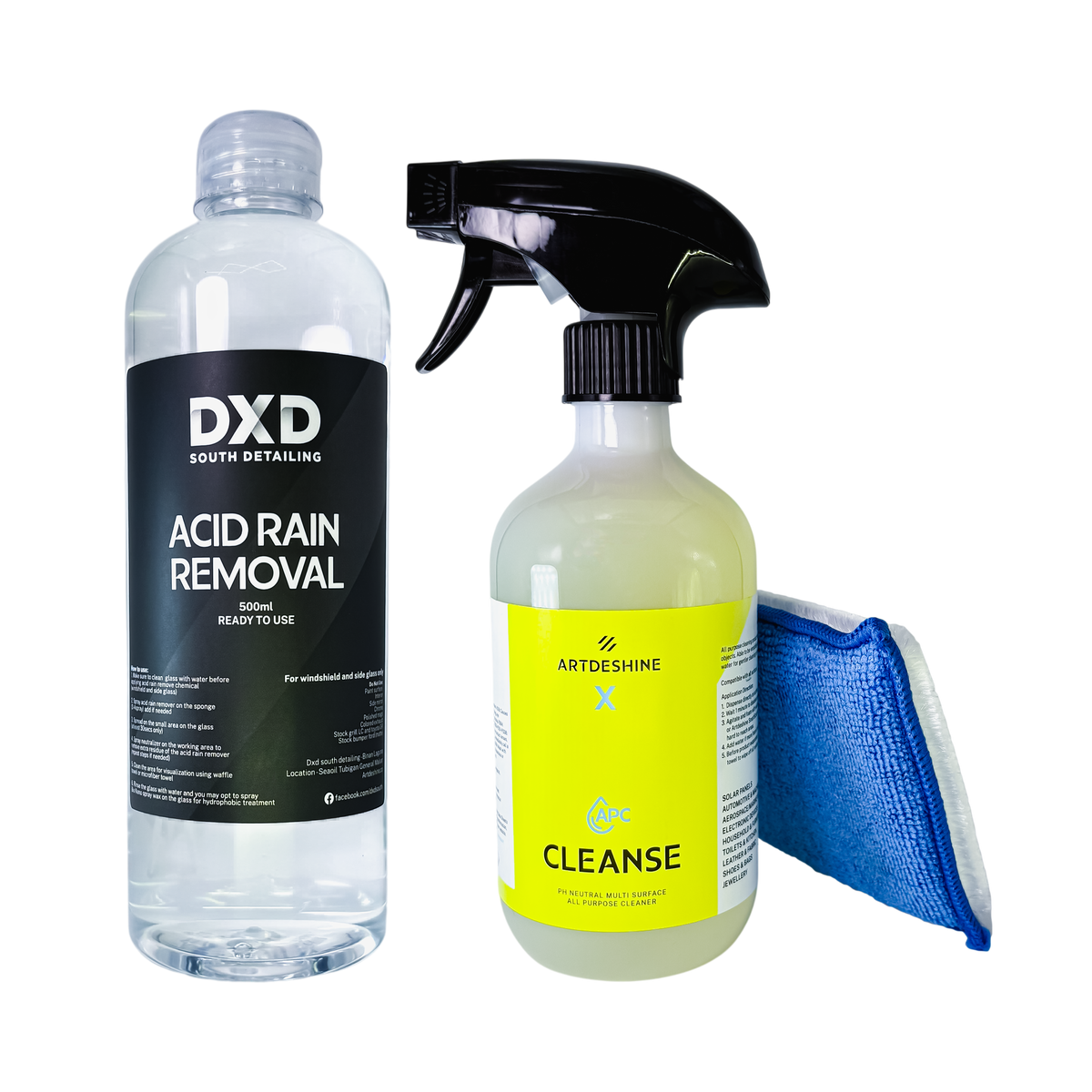 Acid Rain Remover (500ml) + APC Cleanse (500ml) w/ Scrubber